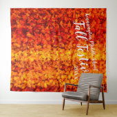 Herfstbladeren | Aangepaste feestachtergrond Wandkleed (In Situ (horizontaal))