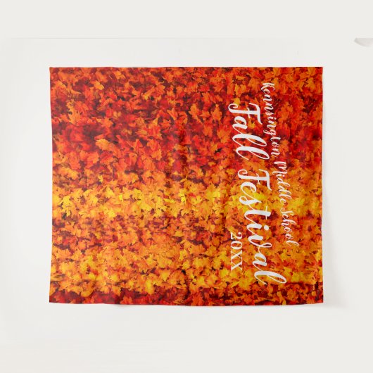 Herfstbladeren | Aangepaste feestachtergrond Wandkleed (Voorkant (horizontaal))