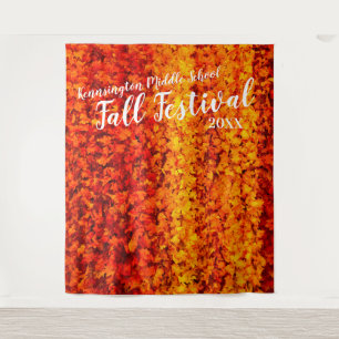 Herfstbladeren   Aangepaste feestachtergrond Wandkleed