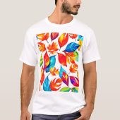 Herfstbladeren Abstract Patroon T-shirt (Voorkant)