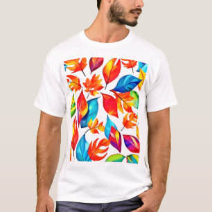 Herfstbladeren Abstract Patroon T-shirt