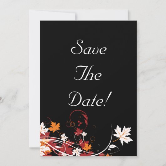 Herfstbladeren Abstract Trouw Save The Date Kaart (Voorkant)