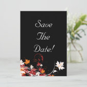 Herfstbladeren Abstract Trouw Save The Date Kaart (Staand voorkant)