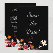 Herfstbladeren Abstract Trouw Save The Date Kaart (Voorkant / Achterkant)