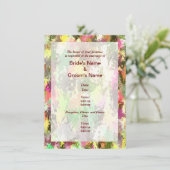 herfstbladeren Abstracte bruiloft uitnodigen Kaart (Staand voorkant)