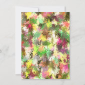 herfstbladeren Abstracte bruiloft uitnodigen Kaart (Achterkant)