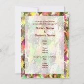 herfstbladeren Abstracte bruiloft uitnodigen Kaart (Voorkant)