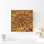 Herfstbladeren Abstracte wandklok (Huis)