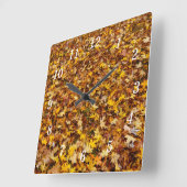 Herfstbladeren Abstracte wandklok (Hoek)