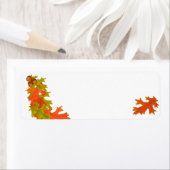 Herfstbladeren, adresetiketten etiket (Insitu)