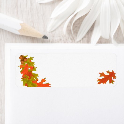 Herfstbladeren, adresetiketten etiket (Insitu)