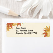 Herfstbladeren Adresetiketten Etiket (Insitu)