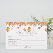 Herfstbladeren - advies en wensen vrijgezellenfees briefpapier (Staand voorkant)