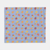 Herfstbladeren all-over patroon fleece deken (Voorkant (Horizontaal))