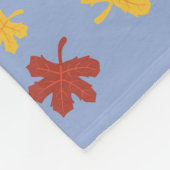 Herfstbladeren all-over patroon fleece deken (Hoek)