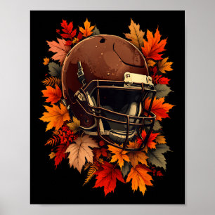 Herfstbladeren American Football Herfst American V Poster