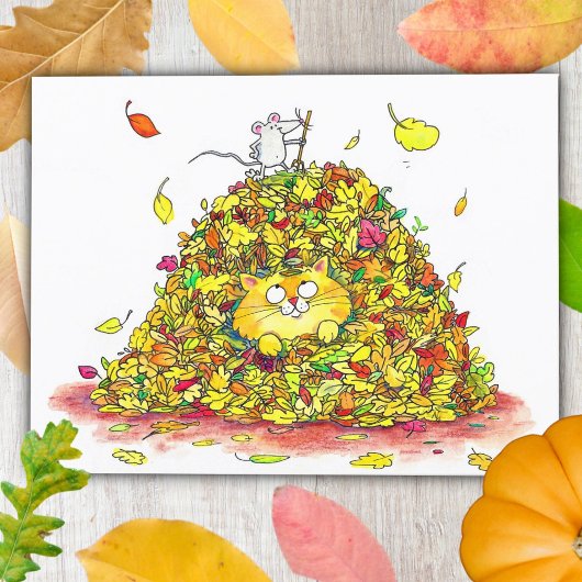 Herfstbladeren Ansichtkaart Briefkaart