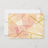 Herfstbladeren antwoordkaart RSVP kaartje (Achterkant)