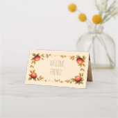 Herfstbladeren & appels Vriendschapsgevende eettaf Plaatskaartje (Achterkant)