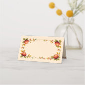 Herfstbladeren & appels Vriendschapsgevende eettaf Plaatskaartje (Voorkant)