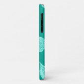Herfstbladeren - aqua en turquoise Case-Mate iPhone case (Achterkant/links)