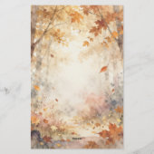 Herfstbladeren Aquarel Bos Houtland Briefpapier (Achterkant)