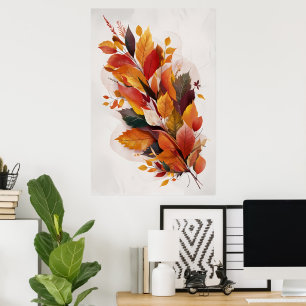 Herfstbladeren Aquarel Kunst Poster