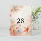 Herfstbladeren aquarel neutrale kalligrafie tekst kaart (Staand voorkant)