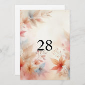 Herfstbladeren aquarel neutrale kalligrafie tekst kaart (Voorkant / Achterkant)