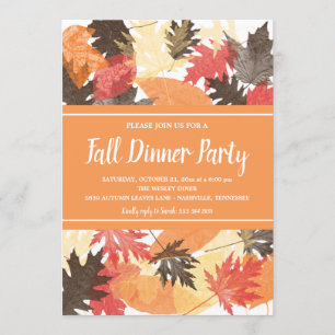 Herfstbladeren Autumn Party Uitnodiging