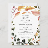 Herfstbladeren Baby shower Kaart (Voorkant)