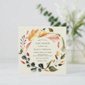 Herfstbladeren Baby shower Kaart (Staand voorkant)