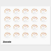 Herfstbladeren baby shower ronde sticker (Vel)
