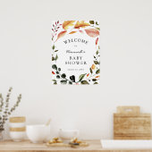 Herfstbladeren Baby Shower Welkom Bord Poster (Keuken)
