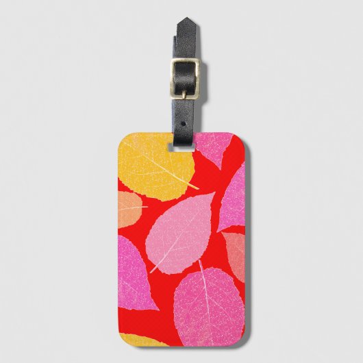 Herfstbladeren. Bagagelabel (Voorkant (verticaal))