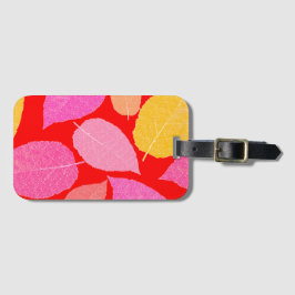 Herfstbladeren. Bagagelabel