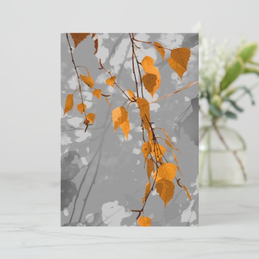 Herfstbladeren Bedankkaart (Staand voorkant)