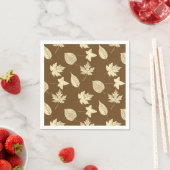 Herfstbladeren - beige en chocolade servetten (Insitu)