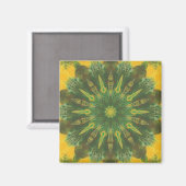 Herfstbladeren - berk abstracte caleidoscoopmagnee magneet (Voorkant / Achterkant)