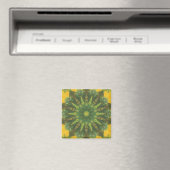 Herfstbladeren - berk abstracte caleidoscoopmagnee magneet (Insitu (Vaatwasser))