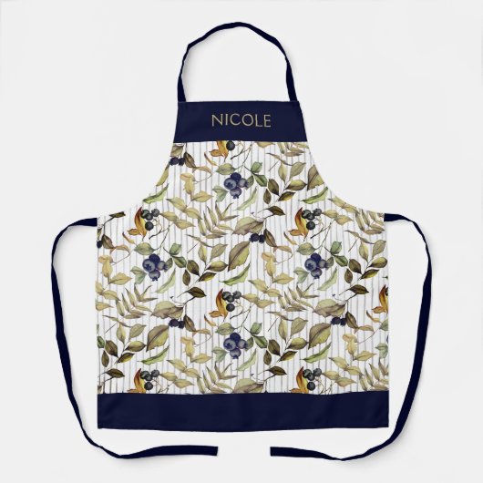 Herfstbladeren & bessen Aangepaste Herfst Schort (Voorkant)