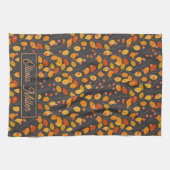 Herfstbladeren & bessen Custom Theedoek (Horizontaal)