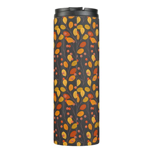 Herfstbladeren & bessen Custom Thermosbeker (Achterkant)