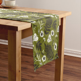 Herfstbladeren, Bessen & Eikels Korte Tafel Runner Tafelloper