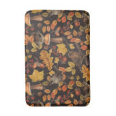 Herfstbladeren, bessen, paddenstoelen en winterkon badmat (Voorkant Verticaal)