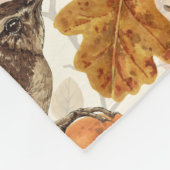 Herfstbladeren, bessen, paddenstoelen en winterkon fleece deken (Hoek)