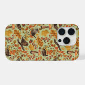 Herfstbladeren, bessen, paddenstoelen en winterkon iPhone hoesje (Achterkant horizontaal)