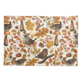 Herfstbladeren, bessen, paddenstoelen en winterkon kussensloop (Achterkant-Links)