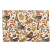 Herfstbladeren, bessen, paddenstoelen en winterkon kussensloop (Achterkant-Rechts)