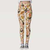 Herfstbladeren, bessen, paddenstoelen en winterkon leggings (Voorkant)